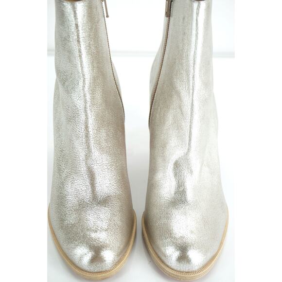 Christian Louboutin Adox Silver Leather Ankle Boots Size 36.5 Red Sole New $945 - Picture 12 of 12